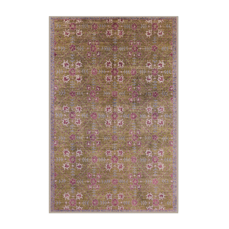 Tapis oriental rose / brun Greilickville, Rectangle 5 pi x 8 pi