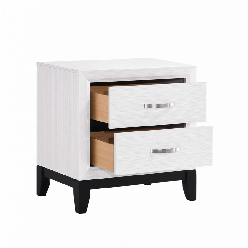 Table de chevet de 2 tiroirs