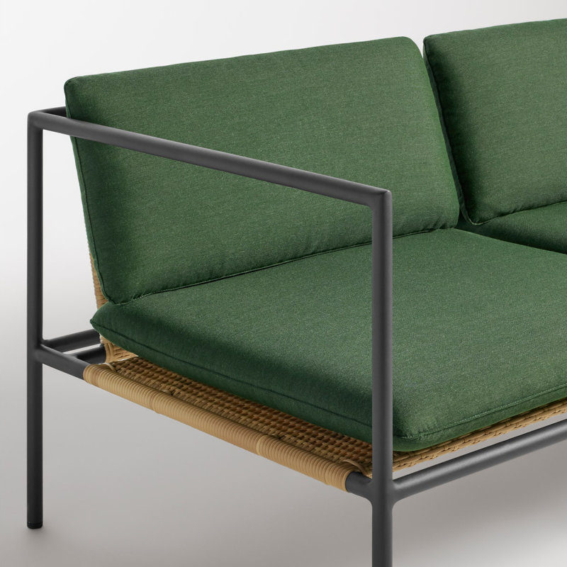 Dog Days Outdoor 3 Seat Sofa, Sunbrella Ivy, Charcoal
