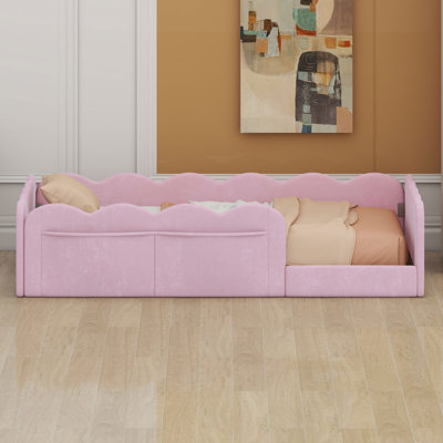 Elegant Upholstered Floor Bed