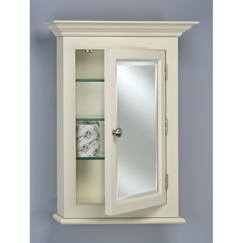 Armoire à pharmacie encastrée encadrée Ilfracombe, H 30,13 po x l 25,75 po x P 7 po, Biscuit