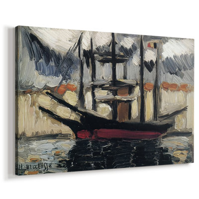 La barge noire (ou bateau sur le canal) - Henri Matisse - Toile tendue avec châssis - c. 1898 - 1899