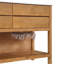 Îlot de cuisine Garren de style ferme moderne de 147 cm (57,68 pouces) en bois avec plateau en placage de marbre, 4 tiroirs, porte-verres à vin et étagère ouverte