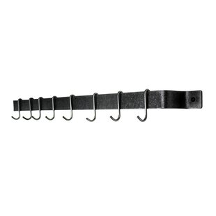 Prep & Savour Wall Mounted Pot Rack Metal in Black, Size 3.1 H x 15.7 W x  11.8 D in, Wayfair, Organization