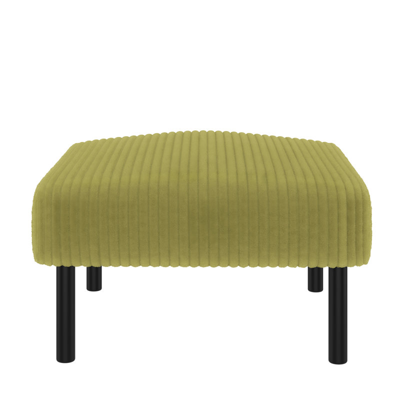 Square Corduroy Footstool With Legs, Soft Padding For Comfort, Ideal Living Room, Bedroom, Entryway, Frame 250 Lb Weight Capacity, Non - Slip Design, Multiple Color Options Small Upholstery,