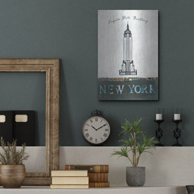 Luxe Metal Art 'Empire State Building' By Courtney " Empire State Building " by Courtney Prahl