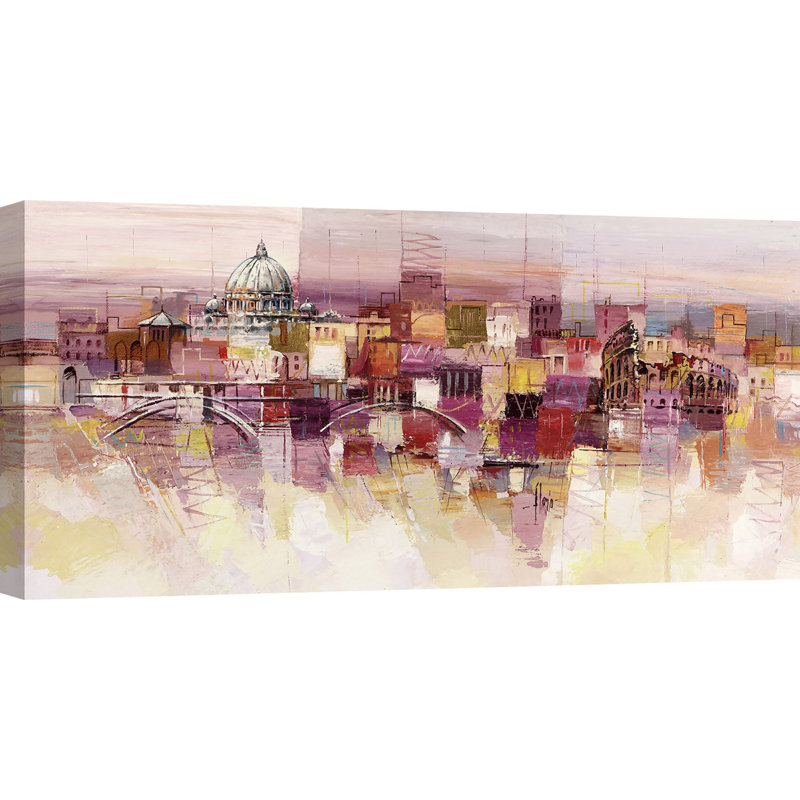 Rome Is A Dream by Luigi Florio - No Frame Painting on Canvas, 50cm H x 100cm W x 4cm D