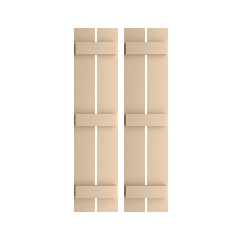 Volets en faux bois rustique à deux planches espacées (par paire), H 88 po x l 11,5 po x P 1 po, 11"