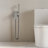 Square Bidet Faucet with Handheld Sprayer, Hot and Cold Temperature Control, Brass Body-116649943