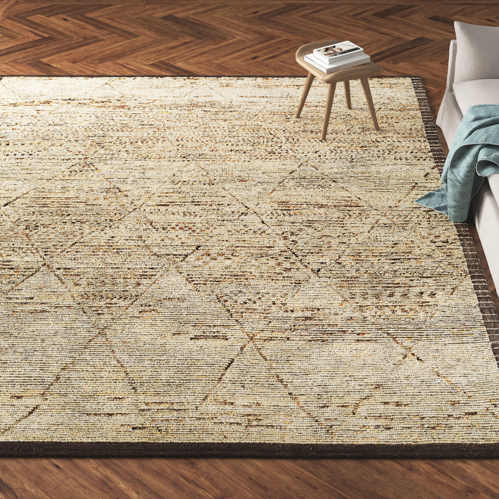 Ellen Hand-Knotted Geometric Rug, Rectangle 9' x 12'