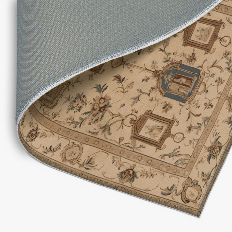 Tapis d'intérieur et d'extérieur brun français, Rectangulaire 8 pi x 10 pi