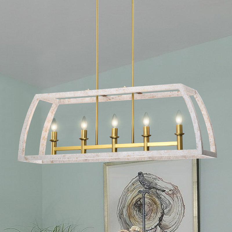 Luminaire suspendu pour îlot de cuisine à 5 lumières Kayisha