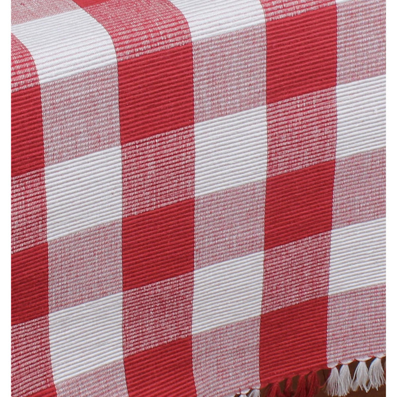 Kaelin Runner Everyday Cotton Table Runnner, Crimson Red