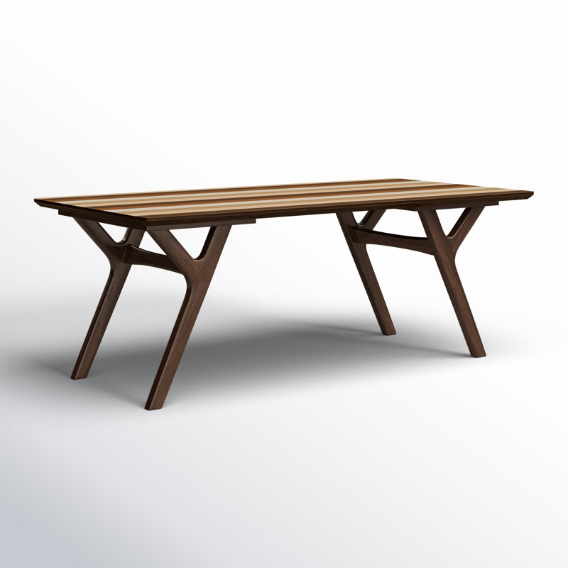 4 Legs Coffee Table, Multi-Color Tonal Stripe