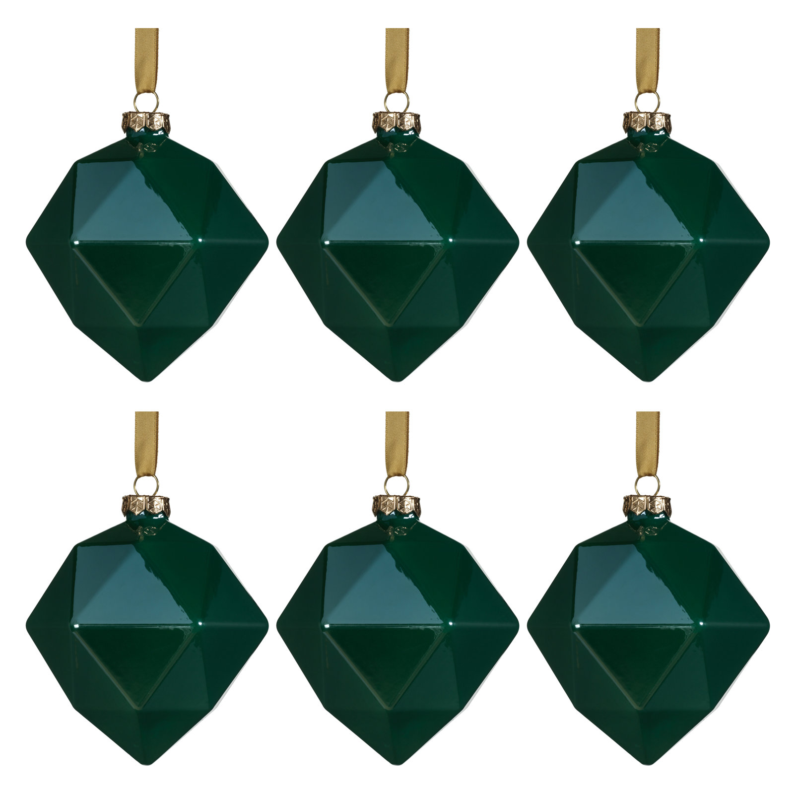 5" Holiday Ornament, Green Luster
