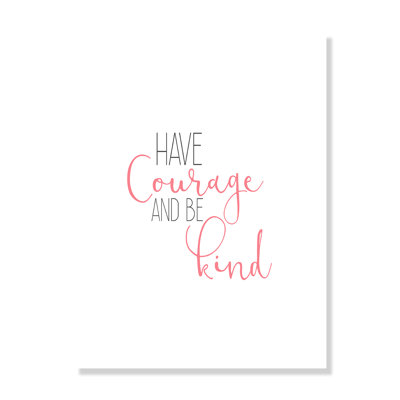 Impression sur papier roulée «Have Courage 1»