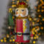 Figurine casse-noisette en métal 19,25 "avec arbre de Noël" Fritz "