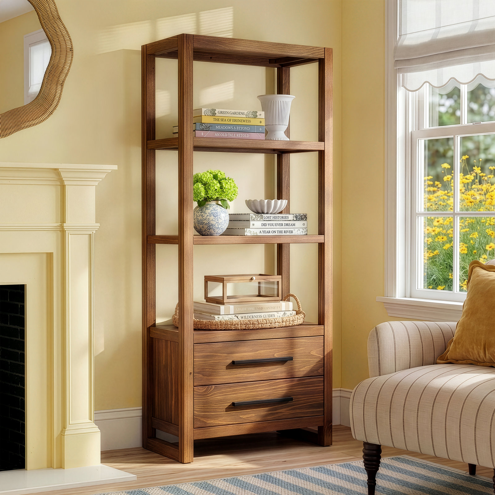 Modica Standard Bookcase, Honey Brown