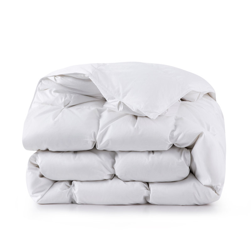 Twin White Goose Down Comforter with Cotton Cover