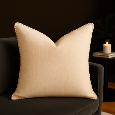 Throw Pillow With Tailored Edging