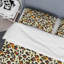 Ensemble de housse de couette en microfibre orange / noir / blanc 3 pièces-1029058988