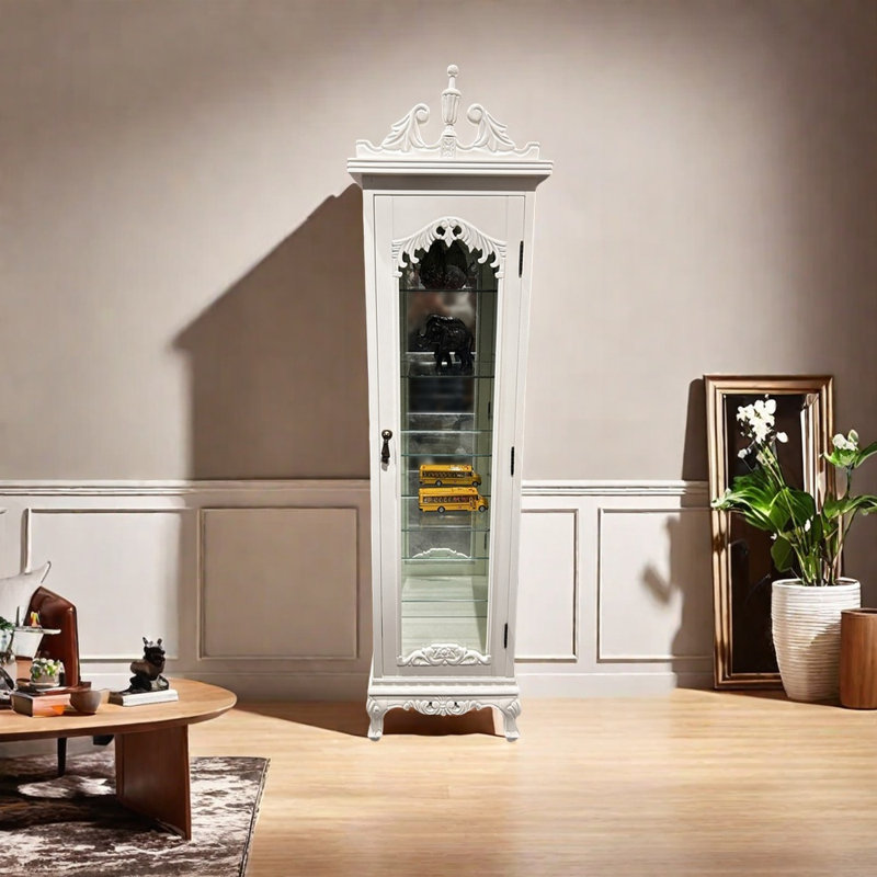 American Style Display Bookcase, White