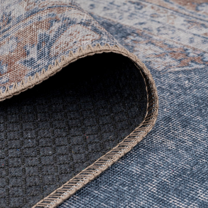 Runner Calynn Oriental Cotton Area Rug, Rectangle 190cm x 280cm