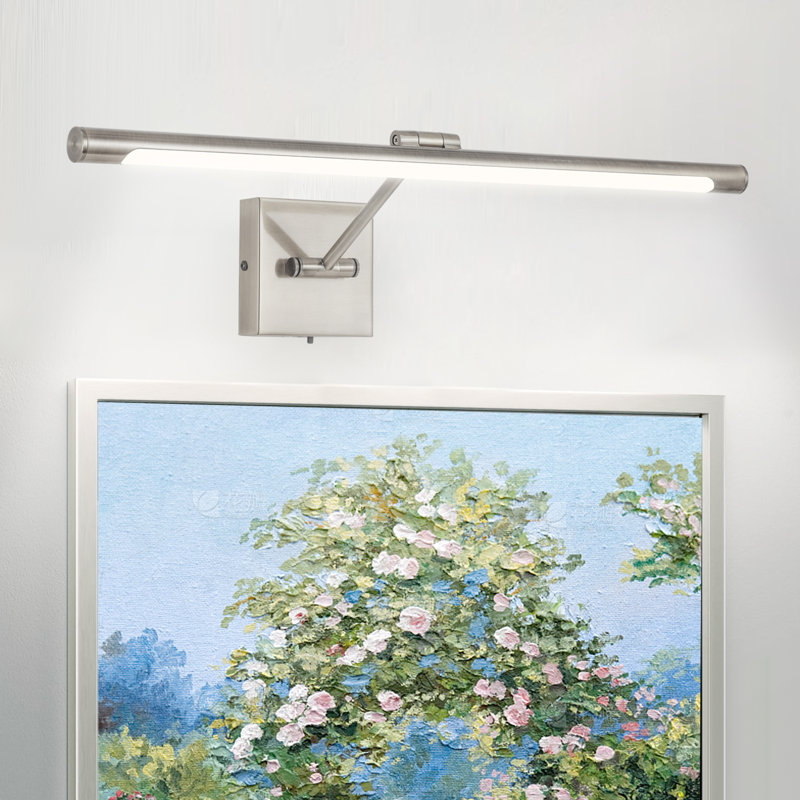 Lampe à DEL 1 lumière à intensité variable réglable 3000K / 4000K / 5000K, H 4,33 po x l 24 po x P 9,06 po, Nickel brossé