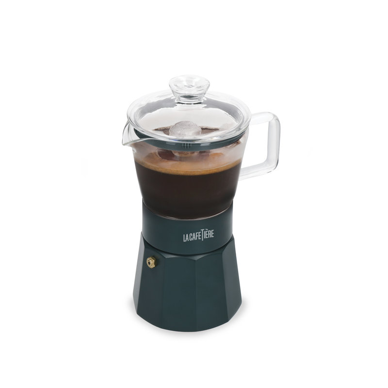 La Cafetière Glass Espresso Maker, Green