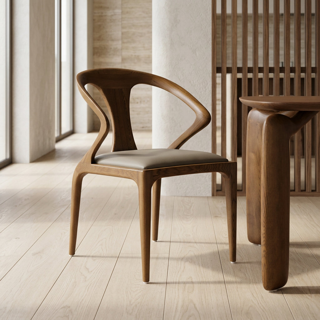 Downham Walnut Dining Armchair, Grey/Grey Ash