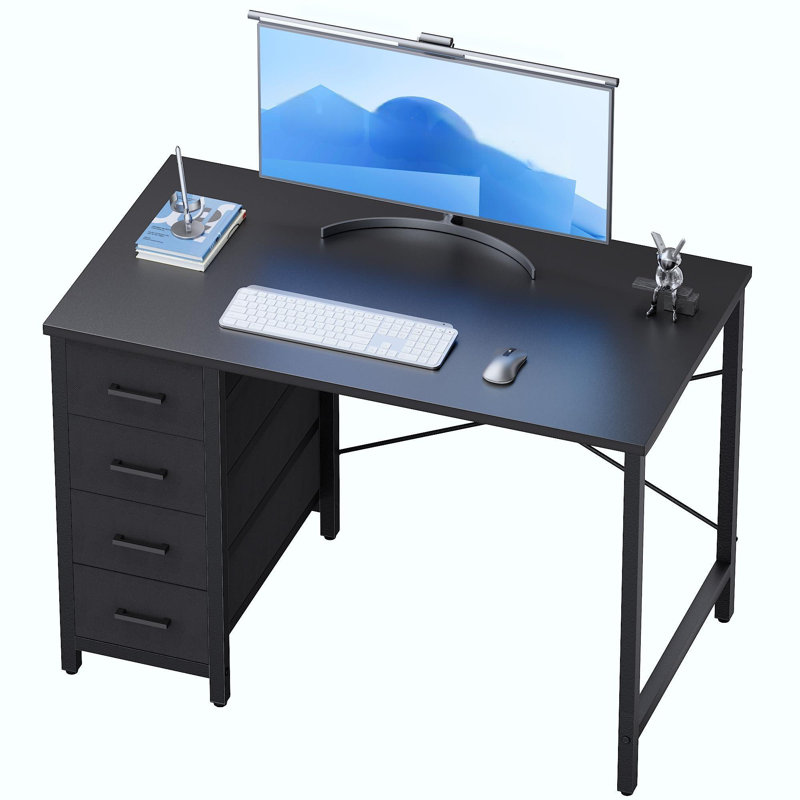 Bureau d'ordinateur 32 pouces avec 4 tiroirs petit bureau pour la chambre à coucher