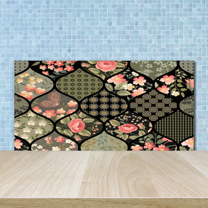 Berish 50cm W x 100cm L Glass Peel and Stick Panel
