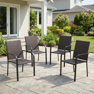 Rattan Patio Chairs Set Of 4
