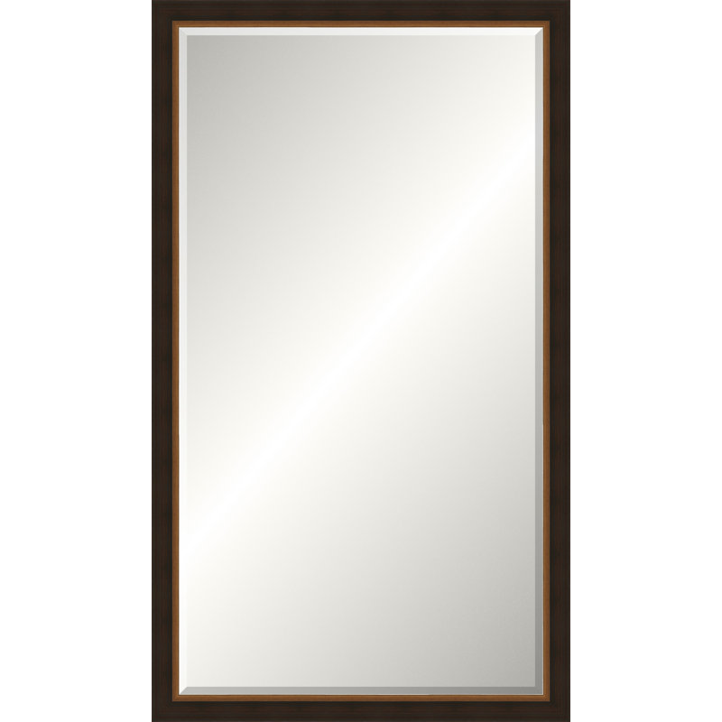 Espresso Old World Mirror, Short Leaner