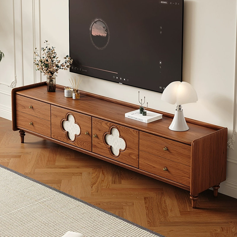 Meuble télé moderne en bois massif brun