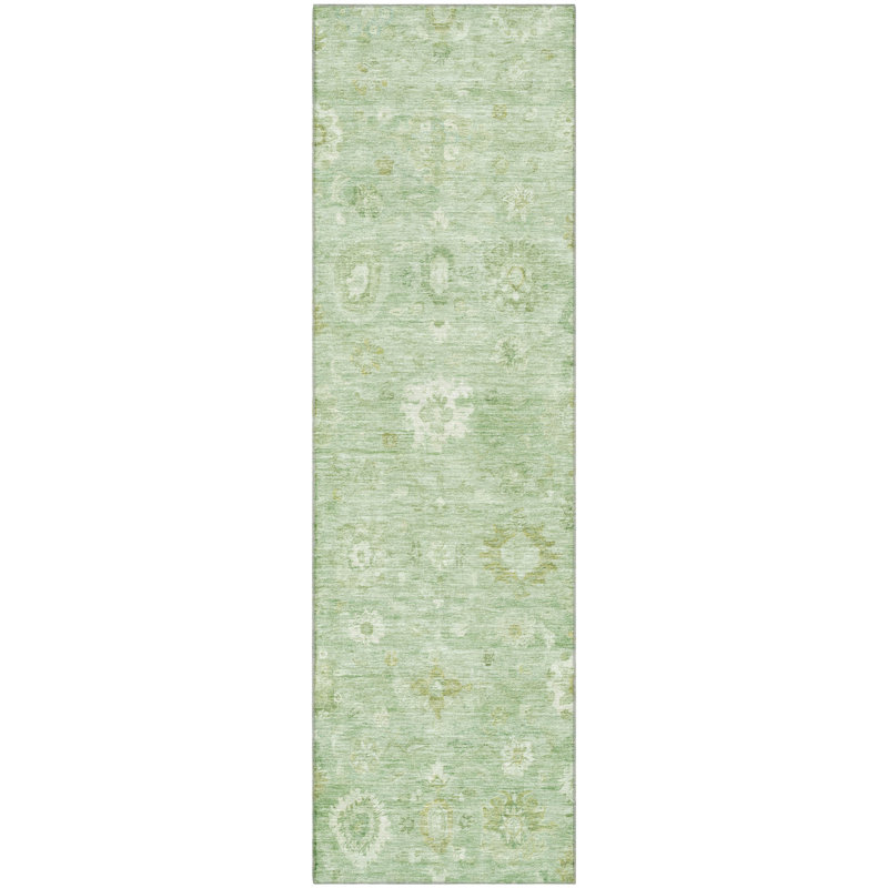 Premium Machine Washable Verlin AMF1770 Damask Rug, Runner 2'3" x 7'6"
