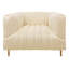 Chaise avec accoudoirs en lin gris Gracie Mills