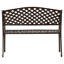 Banc robuste en fonte d'aluminium Emberto Baltene, conception de banc robuste tissé - finition bronze antique