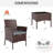 2-Person Outdoor Wicker Bistro Set with Cushions & Coffee Table – 3-Piece Seating for Balcony, Porch, or Small Patio, Available in 6 Versatile Options-960630575-960630573