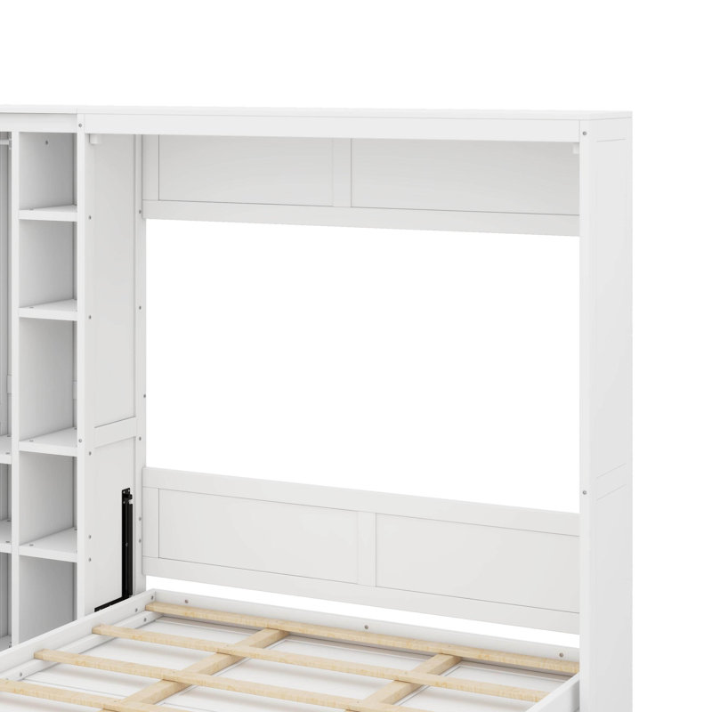 Grand lit escamotable avec garde-robe et DEL
