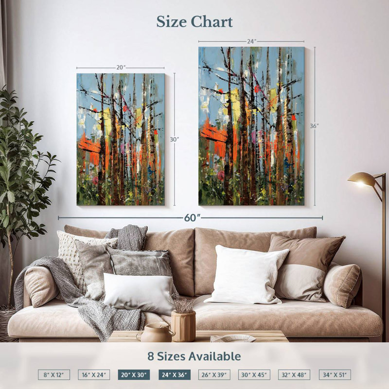 Avery Eclectic Forest, 36" H x 24" W
