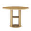 Table de salle à manger ronde 47,24 "avec 2 chaises pour 2 à 4 personnes, table de ferme moderne avec tablette de rangement-1340264773
