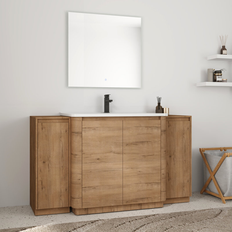 60'' Single Bathroom Vanity with Ceramic Top, 60''