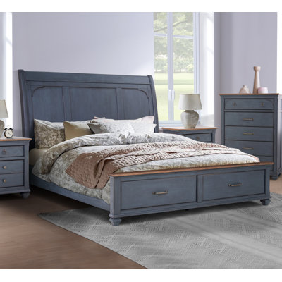 Wauneta Sleigh Bed With Storage Footboard -  Alcott HillÂ®, 997729869F7E45E7BC4957DA2C02AFE6