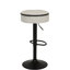 Rangement rond en lin, pivotant à 360 ° et réglable en hauteur pour les tabourets de bar en lin de salon, avec et dans les salles à manger
