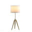 Lampe de table à trépied moderne réglable en laiton / or brillant de 35,5 po à 25,75 po de hauteur pour salon, table de chevet, lampe de chevet pour chambre à coucher, lampe à DEL