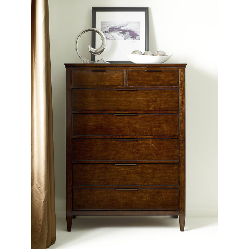 Eliah Maple Solid Wood 40 " W 7 - Drawer Dresser