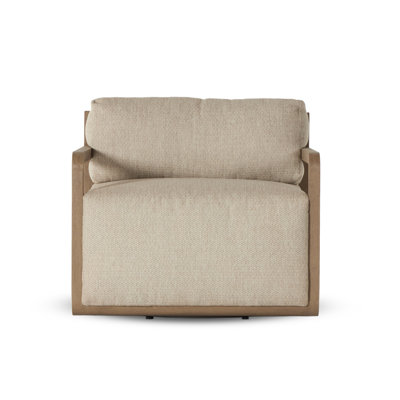 Stroud Outdoor Teak Swivel Lounge Chair