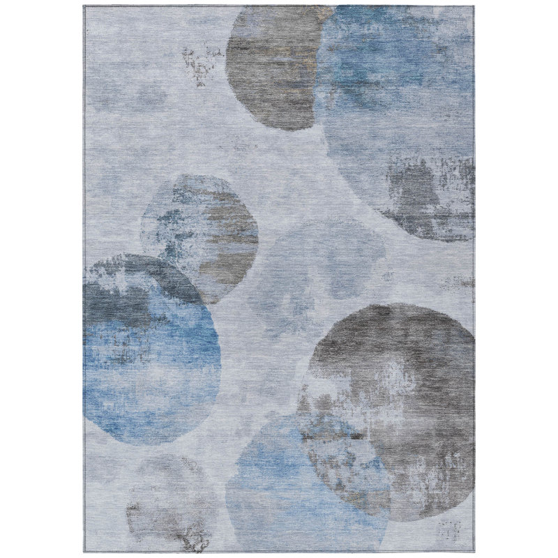 Machine Washable Indoor/Outdoor Chantille ACN2346 Abstract Rug, Rectangle 5' x 7'6"