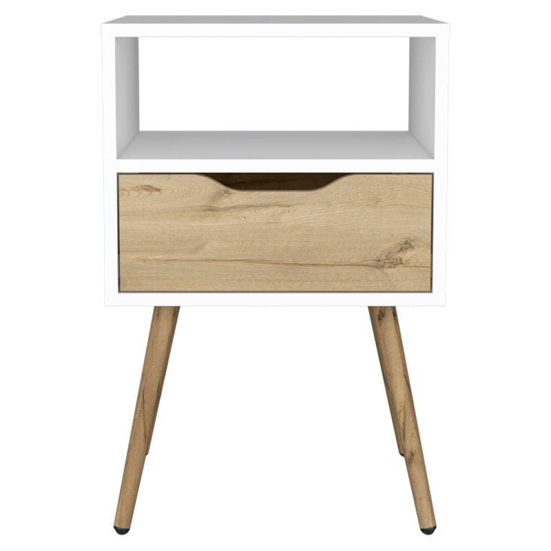 Modern Minimalist Nightstand, Wood